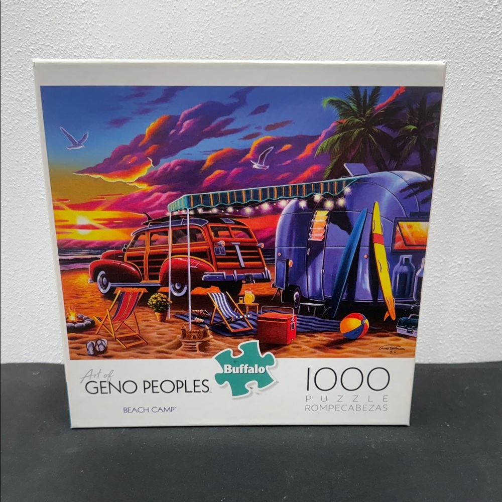 Buffalo Games Geno Peoples Beach Camp 1000 Pieces Jigsaw Puzzle SALE🔴3/$25!